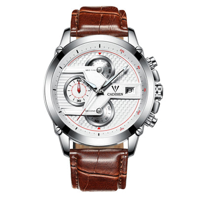 Auto Date Waterproof Watch Six-pin Chronograph Sport Man Watch Calendar Business Dress Watch Relogio