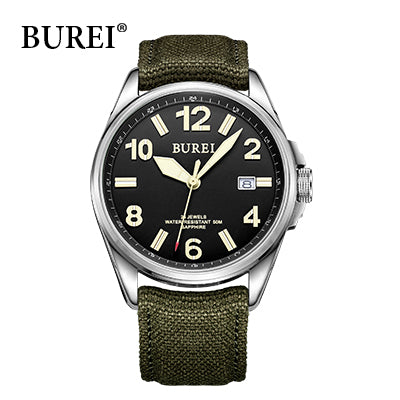 Mechanical Watches Military Digital Wristwatch Canvas Male Clock Waterproof Sapphire Automatic Watch