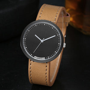 Leather Analog Quartz Sport Wrist Watch