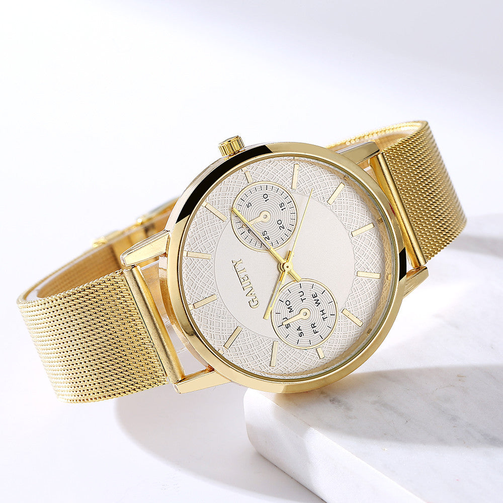 Classic Quartz Stainless Steel Wrist Watch