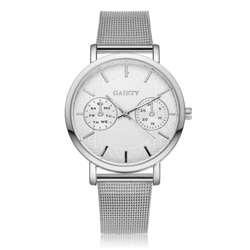 Classic Quartz Stainless Steel Wrist Watch