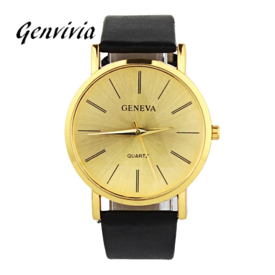 Genvivia 2017 Ladies Watch Gold Watches Trade Fashion Casual Dignified Table 7 Colors Dress Watch