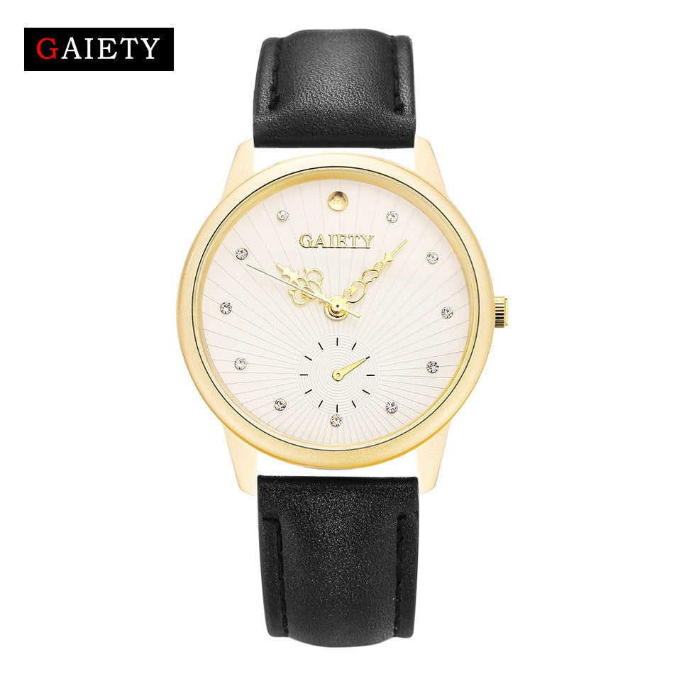 Women Fashion Leather Band Analog Quartz Round Wrist Watch Watches